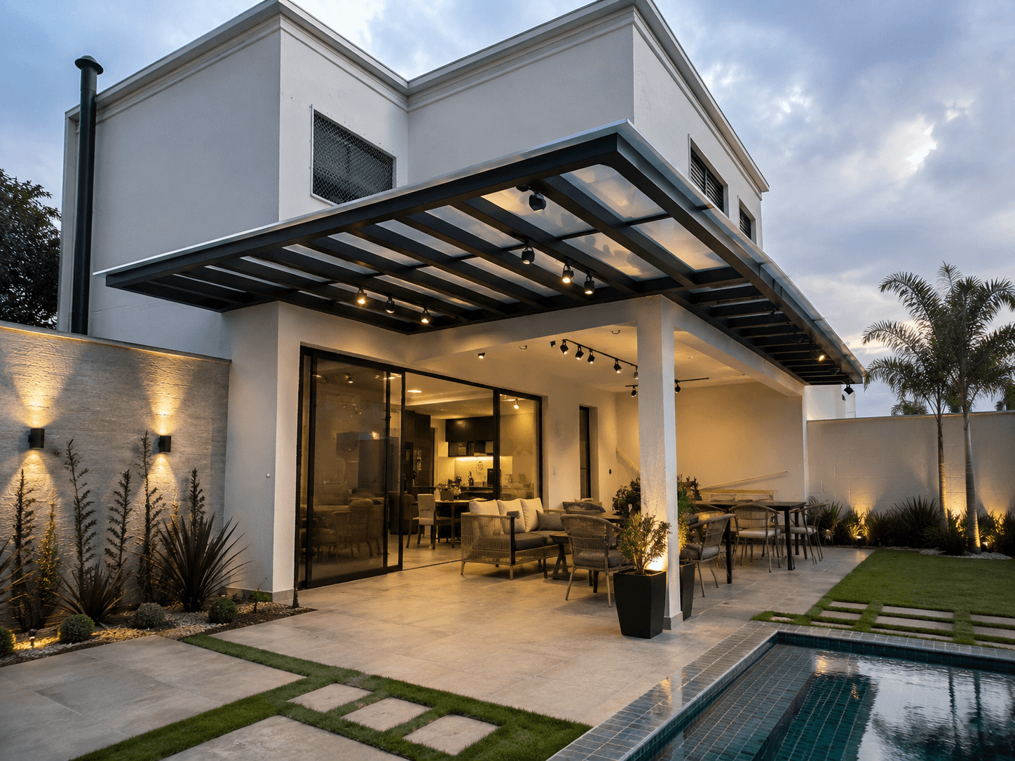 Projeto moderno realizado pela JWR Coberturas